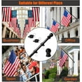 thumbnail image 7 of Flag Poles for Outside House 6FT Stainless Steel Metal Black Flag Pole kit Tangle Free Residential Heavy Duty for Truck,House,Porch,Yard,Boat Suitable for 3x5 Heavy Garden Flag (06Black, 6ft), 7 of 7