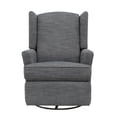 thumbnail image 4 of Second Story Home Hemingway Upholstered Wingback Swivel Gliding Recliner- Dark Gray, 4 of 5