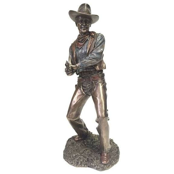 Cowboy Firing Pistol Statue Sculpture