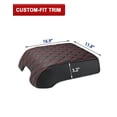 thumbnail image 3 of KBH Center Console Cover for Ford F150 Accessories 2015-2020, F250 F350 F450 F550 2017-2022, Expedition 2018-2024, Car Middle Lid Seat Armrest Cover Protector, Black-Red Stitch, 3 of 7