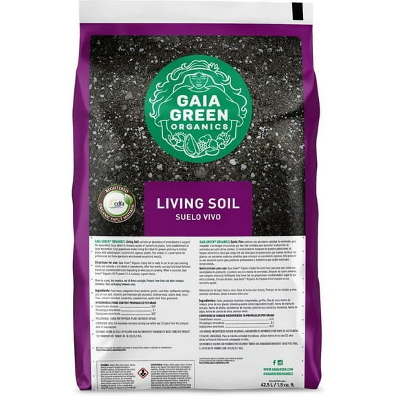 Gaia Green Organics Living Soil,  Premium Organic Potting Mix for Seed Starting, Container Gardening, Houseplants & Raised Beds