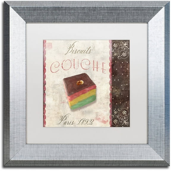Trademark Fine Art "Patisserie XIV" Canvas Art by Color Bakery White Matte, Silver Frame