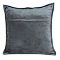 thumbnail image 5 of 20" x 7" x 20" Transitional Charcoal Solid Quilted Pillow Cover With Poly Insert, 5 of 5