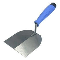 Dualoai Brick Trowel with Wide Flat Head Carbon Steel 10x4.7x5inch Multifunctional Two Tone Handle for Spreading Mortar Margin Trowel