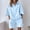 Sky Blue women summer two piece set a1, variant on Cagogo Women's Collared Short Sleeve 2 Piece Set Casual Solid Matching Outfits Summer Cruise Travel Shorts Tops Lounge Sets Tracksuits Loungewear Airport Clothes, Navy L