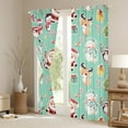 thumbnail image 3 of Feelyou Santa Claus Child Black Out Curtains, Merry Christmas Curtains Pack of 2 (42x63 Each), Kawaii Cartoon Style Bedroom Curtains, Blackout Curtains Bedroom Decor, 3 of 6
