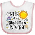 thumbnail image 3 of Inktastic Center of my Grandma's Universe Boys or Girls Baby Bib, 3 of 4