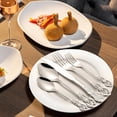 thumbnail image 4 of 20 Pieces Retro Royal Silverware, Stainless Steel Flatware Set, Dishwasher Safe Dinnerware Set Including Forks Spoons and Knives, 4 of 4