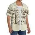 thumbnail image 2 of Xecao Wild West Desert With Cowboys Men's Casual Short-sleeved Shirt, a button-up collared shirt with a pocket-3X-Large, 2 of 5
