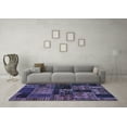 thumbnail image 3 of Ahgly Company Indoor Square Oriental Blue Modern Area Rugs, 7' Square, 3 of 4
