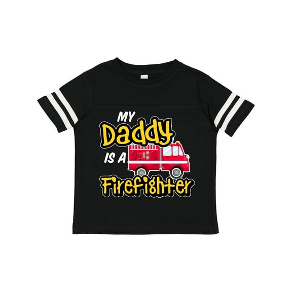 Inktastic My Daddy is a Firefighter with Fire Truck Boys or Girls Toddler T-Shirt
