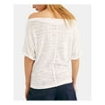 thumbnail image 2 of FREE PEOPLE Womens White Dolman Sleeve Boat Neck Top Size: XS, 2 of 2