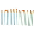 thumbnail image 3 of 24 Uds pinceles para pintura acrílica pelo de nailon azul verde mango de madera pinceles de artista ampliamente utilizados para molde artesanal facial, 3 of 8