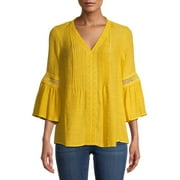 The Pioneer Woman Pintuck Bell Sleeve Blouse