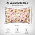 thumbnail image 4 of Disketp Breakfast Satin Pillowcase for Hair and Skin - Satin Pillow Cases Standard Size 20x30 inches with Zipper,Gifts for Women Men (without pillow core), 4 of 6