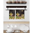 thumbnail image 3 of Spring Sunflowers Kitchen Dish Towels for Drying Dishes Set of 2, Bicycles Botanical Flowers Wooden Grain Waffle Weave Microfiber Hand Tea Bathroom Towels Quick Dry & Absorbent Towel 15.7x23.6, 3 of 7