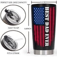 thumbnail image 4 of Dad Gifts for Christmas Cool Gifts for Dad from Daughter Son Kids - Best Dad Ever Gifts, Fathers Day Tumbler, Dad Birthday Gift, 20 OZ Stainless Steel Dad Nutrition Facts Coffee Tumbler Cup, 4 of 6