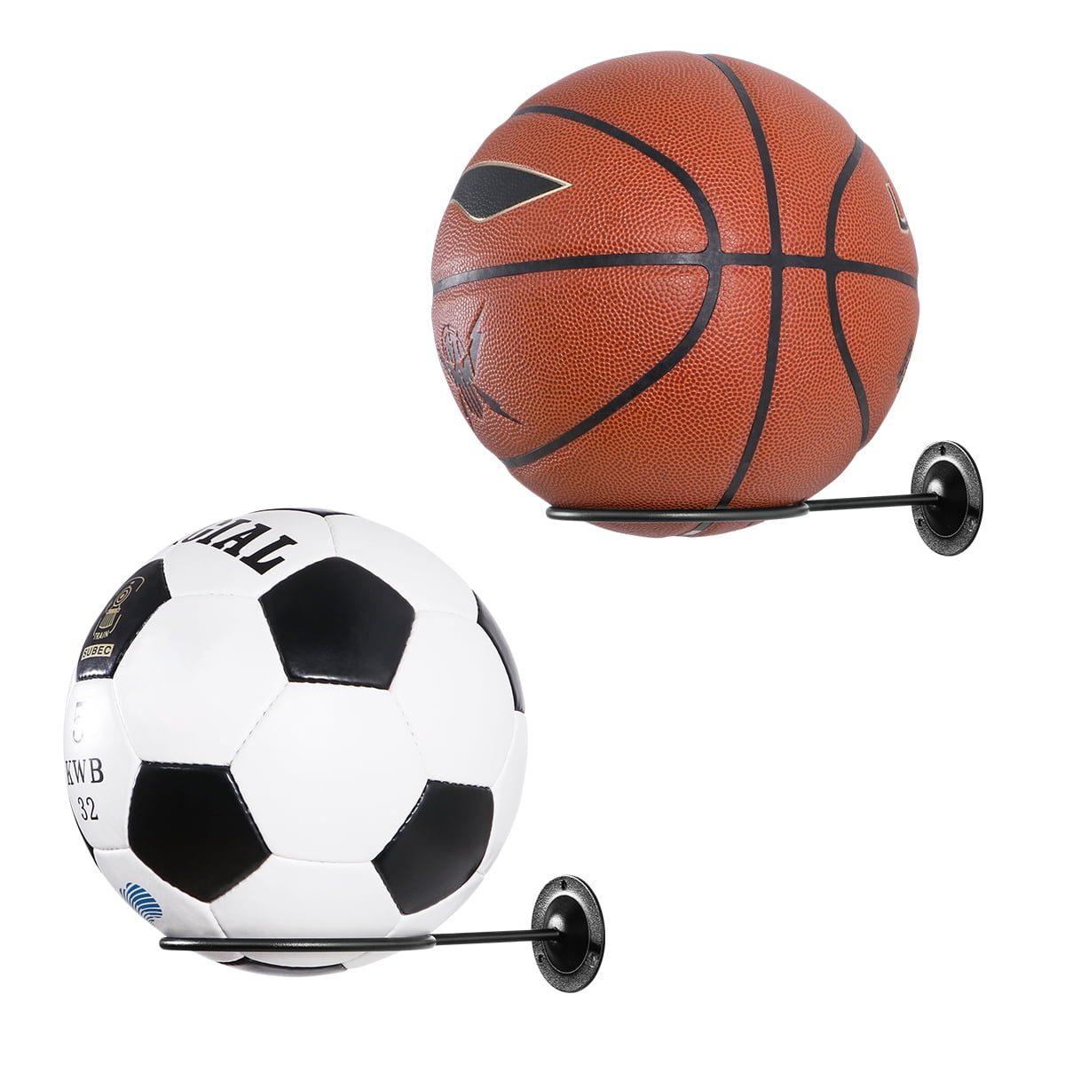 Volleyball hodzumrac Wall Mounted Ball Holder Display Rack for Basketball Rugby Gold Sports Ball Storage Rack Ball Holder Soccer