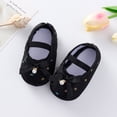 thumbnail image 3 of Siilsaa Toddler Girl Shoes Flower Comfortable Mary Jane Flats Little Girl Platform Dress Shoes Strap Ballet Flats for Kid Black,4, 3 of 4
