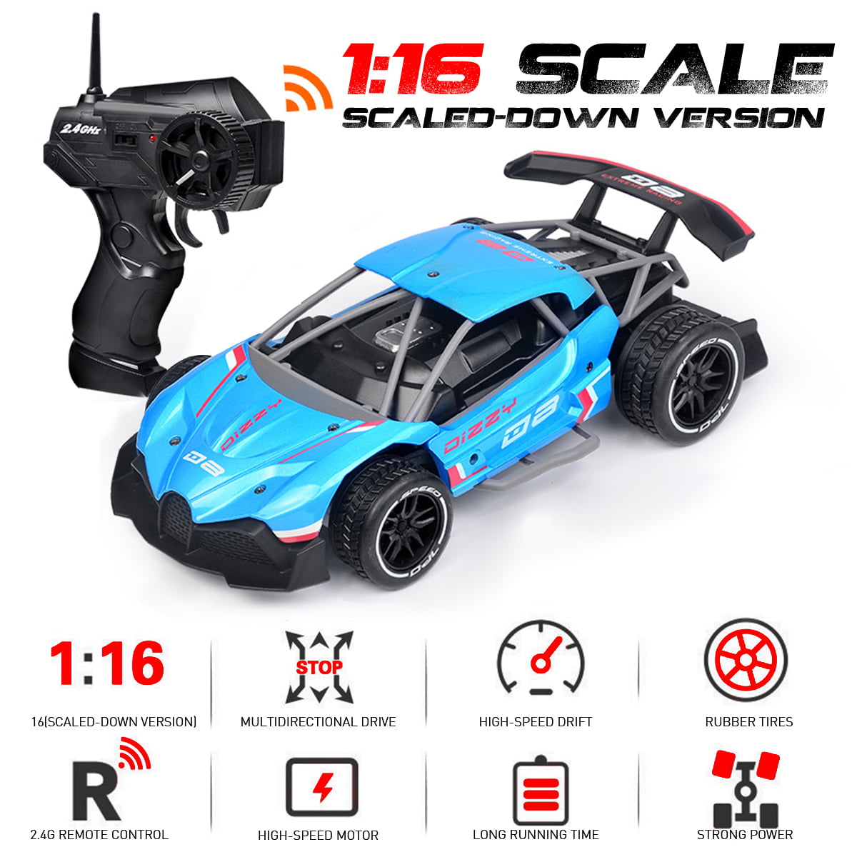 High Simulate Kids Toy Car Electric 2.4GHz RC Bus Car LED Light & Sound 