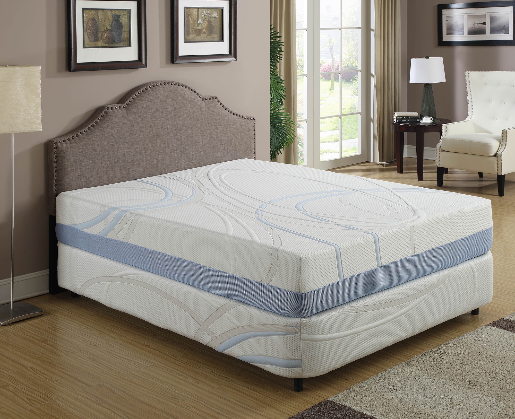 12Inch Charcoal and Gel Infused Memory Foam Mattress with