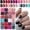 J--Short Round Presson, variant on 576 count Round Square Press Nails Short Nails, XS Short Press Nails Squoval Nails Tips Full Cover, Gel Artificial Fingernail False Presson 24 Colors for Girls Women