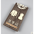 thumbnail image 2 of Letrero de baño con número de puerta de baño de madera maciza estilo retro chino para hombres y mujeres, 2 of 4