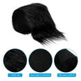thumbnail image 4 of Uxcell Plush Faux Fur Fabric Precut Strips, 59" x 4" Fluffy Faux Fur Ribbon, Black, 4 of 6