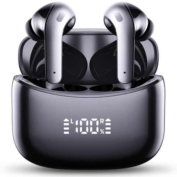 VEATOOL X15 Wireless Earbuds, 72H Hi-Fi Stereo Deep Bass Earphones with Noise Cancelling Mic IP7 Waterproof Sport Headset with LED Power Display