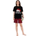 thumbnail image 4 of Red Plaids Christmas Hat Merry Christmas Family Matching Pajama Short Set(2XL,Men), 4 of 7