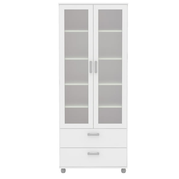 White Glass Bookcases, Wayfair White Bookcase With Glass Doors