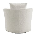 thumbnail image 4 of Lexicon Contemporary Wood Swivel Chair in Beige Chenille, 4 of 6