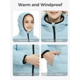 thumbnail image 4 of Wantdo Girl's Winter Coat Light Winter Coat Packable Puffer Jacket Acid Blue 8, 4 of 9