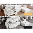 thumbnail image 6 of BEDEEP 174.4'' Power Recliner Sofa with Headrest Console, Modular Cloud Sectional Chenille Reclining Couch with Storage Ottoman Chaise, Convertible 6-Seater Sofa Couch for Living Room RV, White, 6 of 10