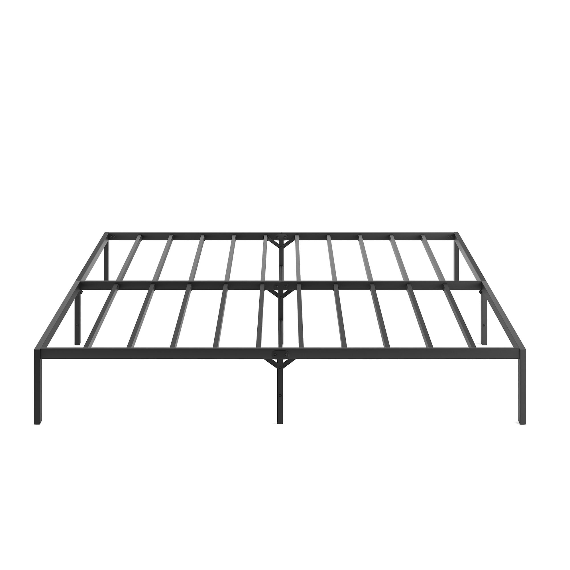 Aukfa Platform Metal King Size Bed Frame, 13 Inch, Heavy Duty, Noise Free, Black