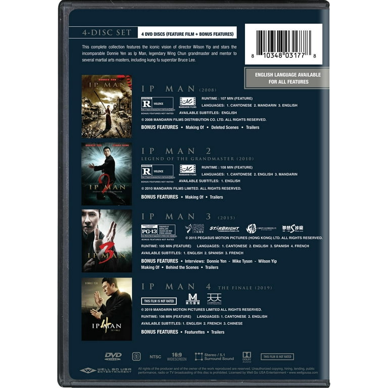 Ip Man: 4-Movie Collection (DVD) - Walmart.com