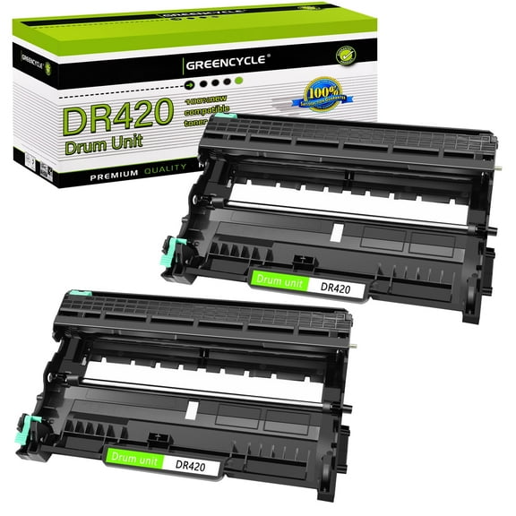 greencycle 2 Pack Compatible Drum Unit Replacement for Brother DR420 DR-420 for HL-2270DW HL-2280DW HL-2230 HL-2240 MFC-7240 MFC-7360N MFC-7860DW intellifax-2840 DCP-7065DN Printer ( Without Toner )
