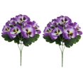thumbnail image 5 of AuroraX Table Centerpiece Decorations Home Birthday Ornaments,Purple Artificial 2 Pcs Flowers,Winter Living Room Office Kitchen Decor, 5 of 5