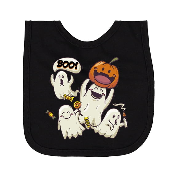 Inktastic Halloween Ghosts Newborn Bib