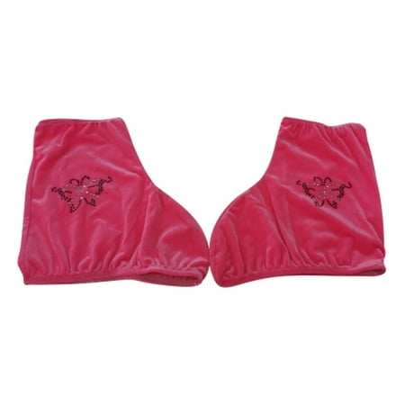 

velvet and pink Skates Boots Cover for Ice Figure Roller Skating - L L