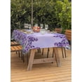 thumbnail image 2 of Outdoor Tablecloth with Umbrella Hole and Zipper, Purple Lavender Rectangle Table Cloth 60x102 Inch Waterproof Tablecloth, Spring Watercolor Wild Flowers Plant Picnic Table Cover for Patio Camping, 2 of 7