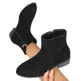 thumbnail image 4 of Willtoo Orthopedics Womens Ankle Boots Low Block Heel Chelsea Booties Side Zipper Round Toe Fall Winter Casual Short Boots, 4 of 5