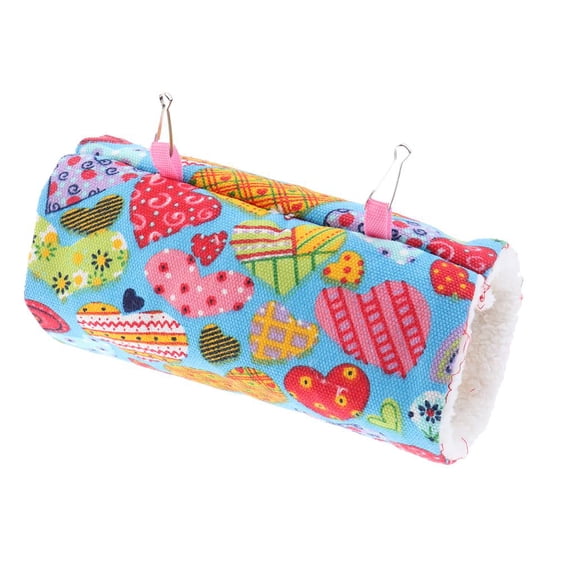 Bvdfgk Small Canvas Tunnel Cage Hammock Toy for Hamster Squirrel Heart