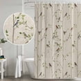 thumbnail image 6 of Sparrow Shower Curtain, Spring Birds on The Branches Retro Country Beige Washable Shower Curtains for Bathroom Bathtubs, Waterproof Quick-Dry Bath Curtain with Hooks & Grommets, Narrow 66"x72", 6 of 9