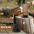 thumbnail image 6 of Wood Splitter Sturdy Carbon Steel Kindling Splitter Portable Firewood Splitter with Cloth Bag Manual Log Splitter for Home Outdoor Camping, 6 of 10