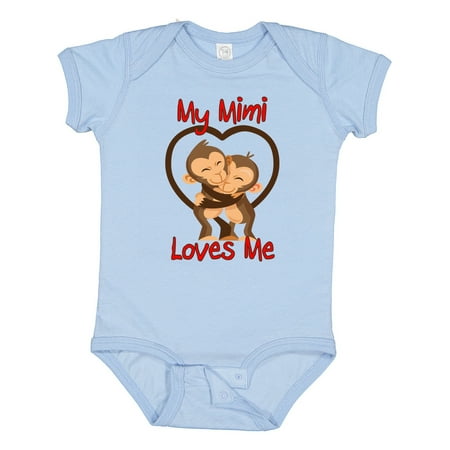 

Inktastic My Mimi Loves Me Monkey Gift Baby Boy or Baby Girl Bodysuit