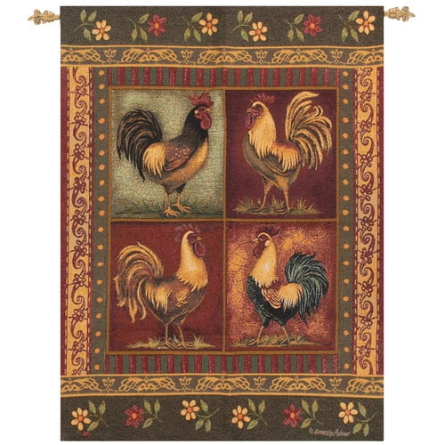 Manual Woodworkers and Weavers HWGMED Mediterranean Roost Tapestry Wall