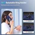 thumbnail image 6 of for iPhone 12 / iPhone 12 Pro Case with Slide Camera Cover HD Screen Protector Heavy Duty Military Grade Shockproof Magnetic Ring Holder Kickstand Phone Case for iPhone 12/12 Pro,Navy Blue, 6 of 6