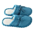 thumbnail image 4 of Pantuflas cálidas Zapatos de piso antideslizantes de terciopelo de coral suave para interiores para parejas, mujeres, hombres, 36-37S, azul Inevent AP000900-04, 4 of 6