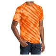 thumbnail image 4 of Yellow Rooster Men's Short Sleeve Tiger Stripe Tie-Dye Cotton T-Shirts Orange S, 4 of 6